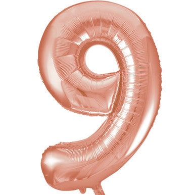 Giant Foil Number Balloon Rose Gold