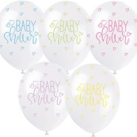 Baby Shower Pastel 11" Latex Balloons 5 Pack