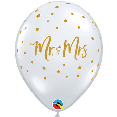 Mr & Mrs Dots 11" Latex Balloons 25 Pack (also available in singles)