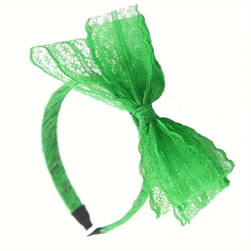 80's Lace Bow Headband