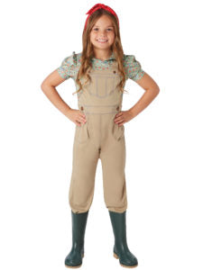 WW2 Land Girl Brown Child Costume