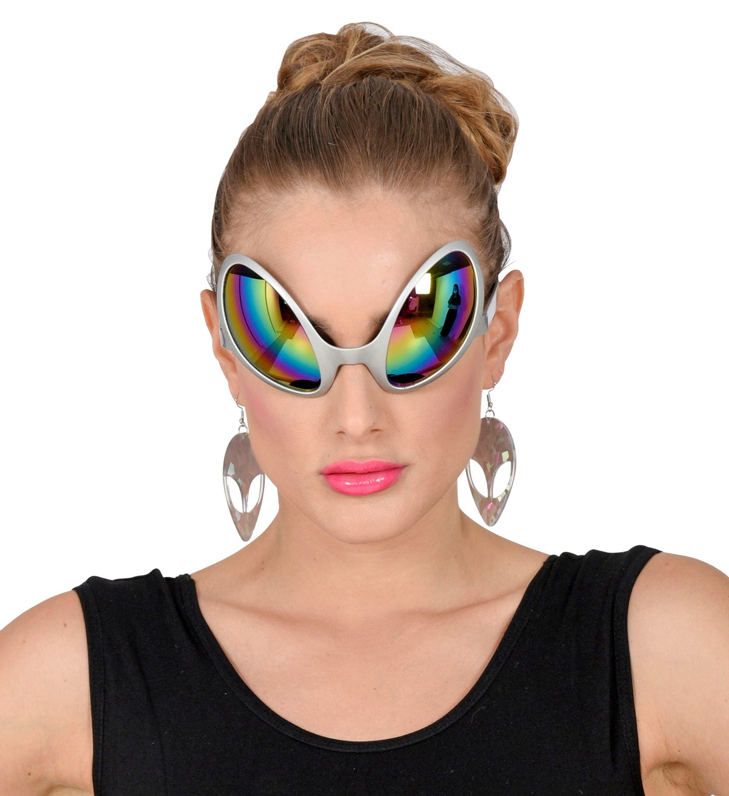 Holographic Alien Earrings