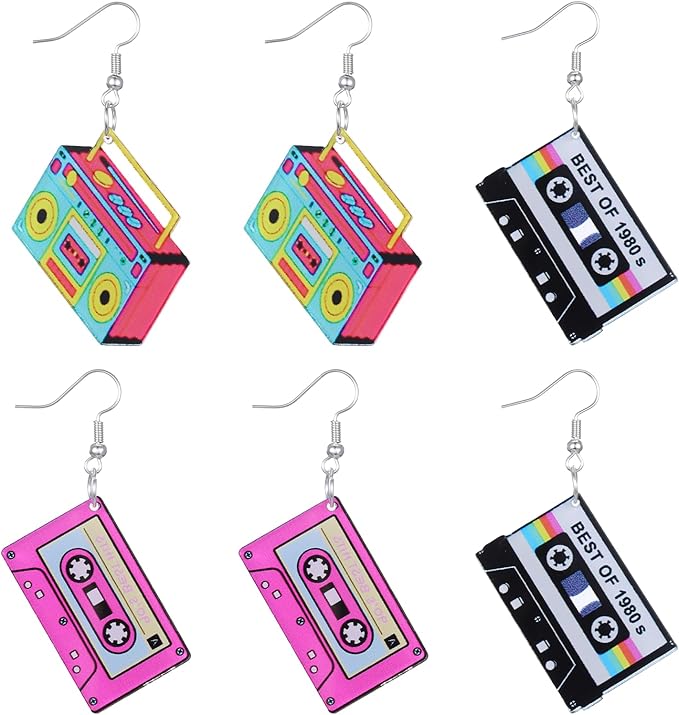 80's Cassette/ Boom Box Earrings
