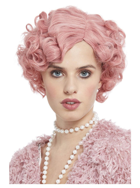 20's Flirty Flapper Wig Pink