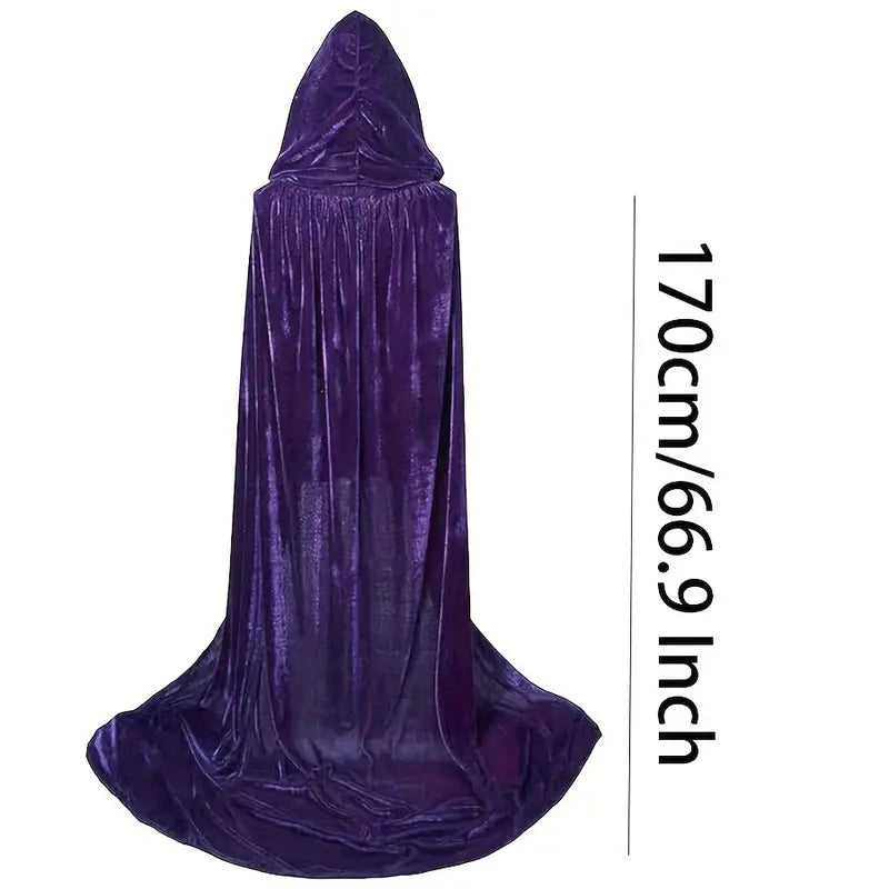 Adult Velvet Hooded Cape Purple