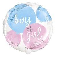 Gender Reveal Boy or Girl 18" Foil Balloon