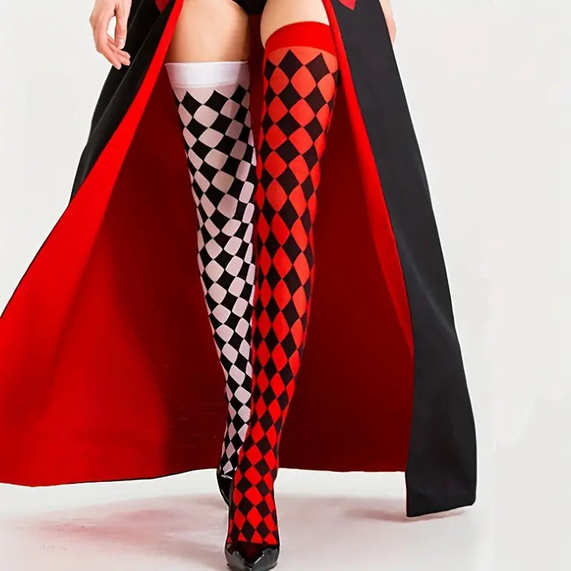 Red and White Jester Stockings