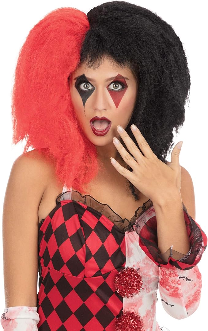 Crazy Girl Wig Red and Black