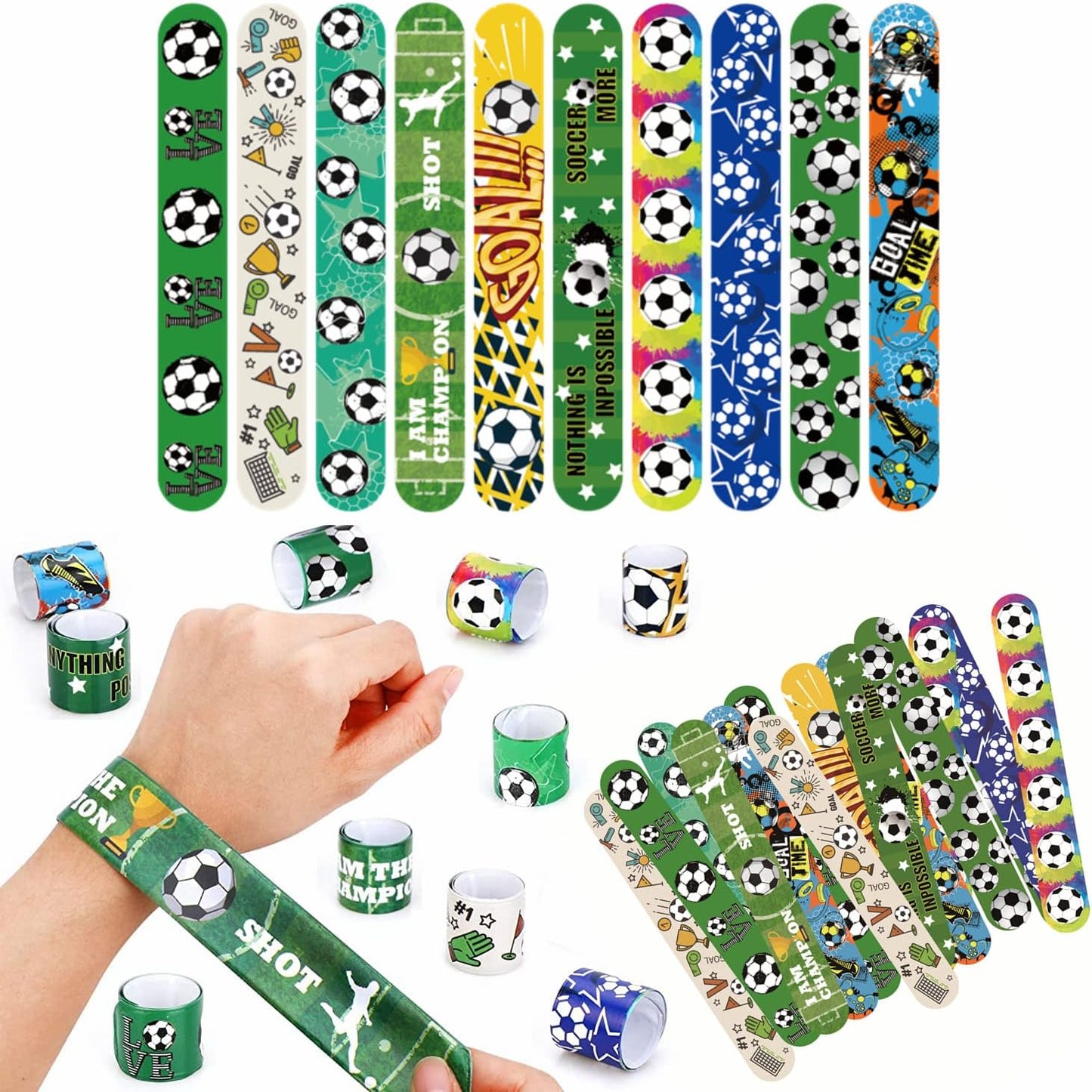 Snap band bracelet football