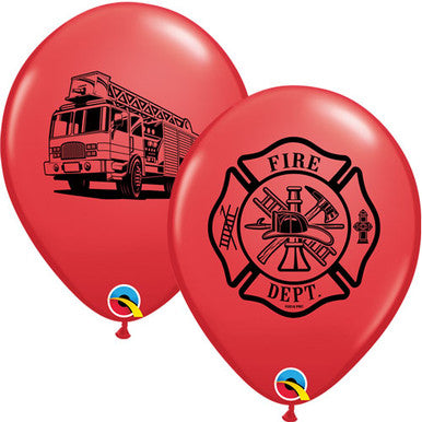 Fire Service Latex Balloons 25 Pack (also available in singles)