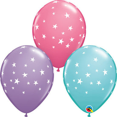 11" Modern Star Latex Balloons - 25 Pack (also available in singles)