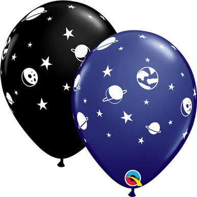 Celestial Fun Latex Balloons - 25/ 6 Pack (Available in Singles)