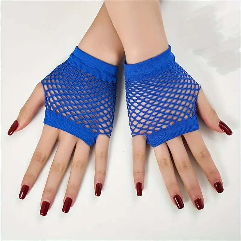 80's Fishnet Gloves Short