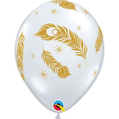 Feather 11'' Latex Balloons 25 Pack (also available in singles)