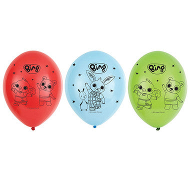 Bing Latex Balloons 6 Pack