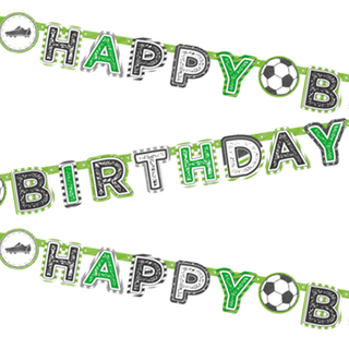 Happy Birthday Football Banner
