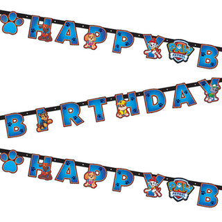 Happy Birthday Paw Patrol Letter Banner