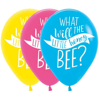 Gender Reveal What Will it Be-e? 11" Latex Balloon 6 Pack