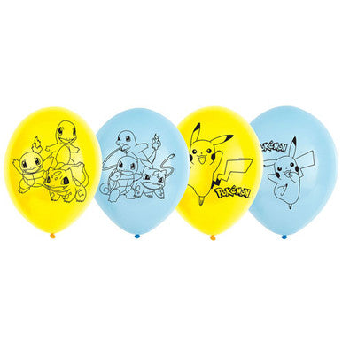 Pokemon Latex Group Balloons 6 Pack