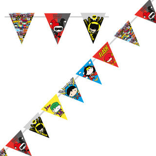 Cartoon Justice League Banner Bunting