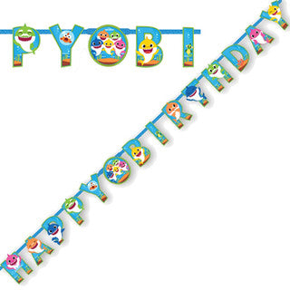 Happy Birthday Baby Shark Letter Banner