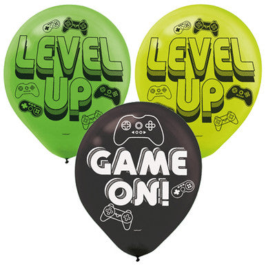Gamer Level Up 11" Latex Balloon 6 Pack