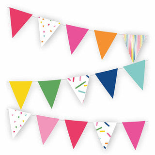 Hooray Confetti Multi Coloured Paper Bunting