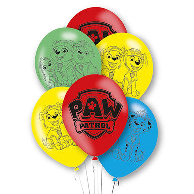 Paw Patrol Latex Balloons 6 Pack
