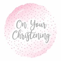 On Your Christening Girl/ Boy Dots 18" Foil Balloon