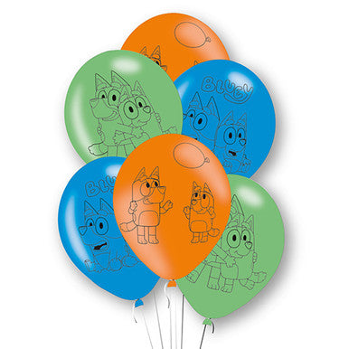 Bluey Latex Balloons 6 Pack