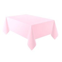 Plain Light Pink Deluxe Paper Rectangle Tablecloth