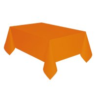 Plain Orange Deluxe Paper Rectangle Tablecloth