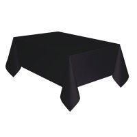 Plain Black Deluxe Paper Rectangle Tablecloth