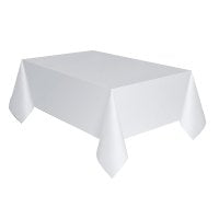 Plain White Deluxe Paper Rectangle Tablecloth