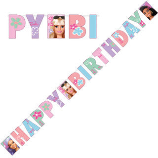Happy Birthday Barbie Letter Banner