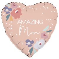 Amazing Mum Heart 18" Foil Balloon
