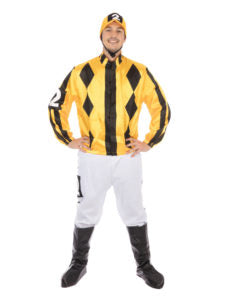 Jockey Yellow and Black Costume