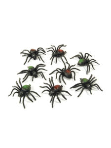 Mini Plastic Spiders 8Pkt