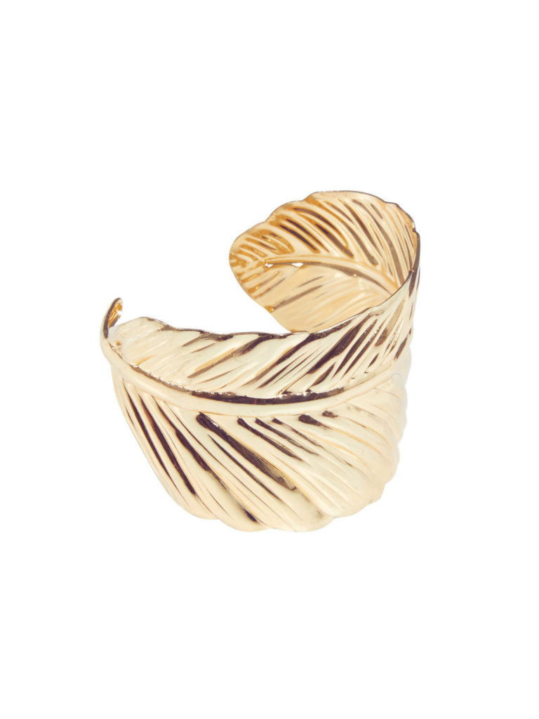 Roman Leaf Bangle Bracelet