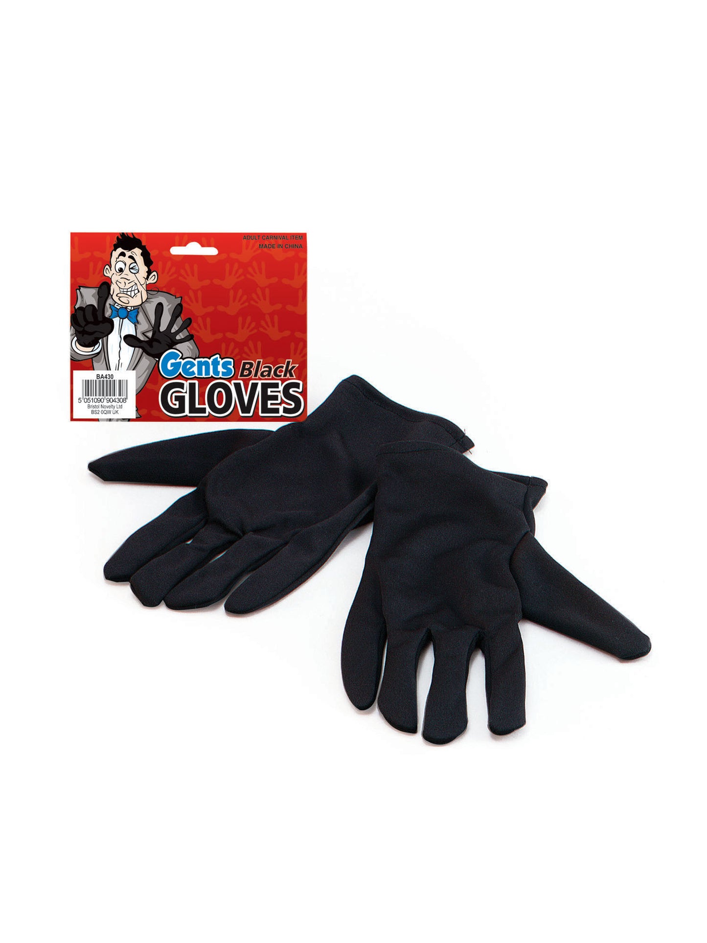 Short Male Black Gloves