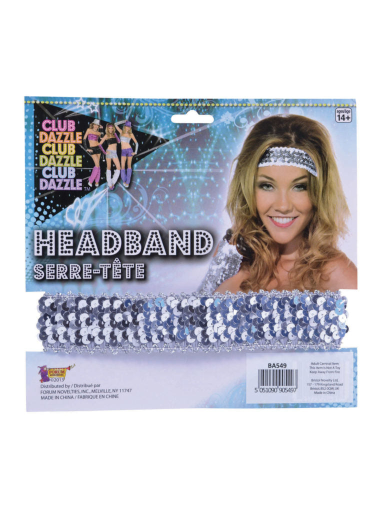 Sequin Headband Silver