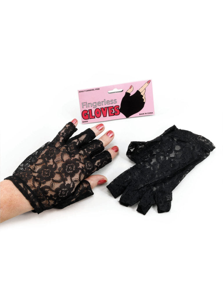 Short Lace Fingerless Gloves