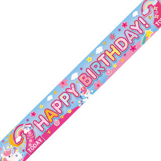 Happy 2nd Birthday Unicorn Banner