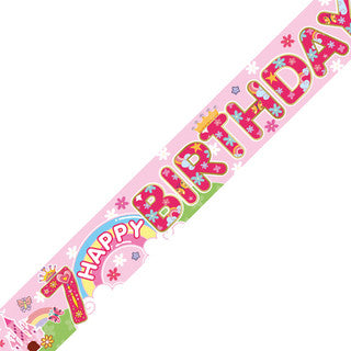 Happy 7th Birthday Fairy-tale Banner