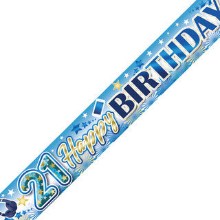 Happy 21st Birthday Blue Gadgets Banner