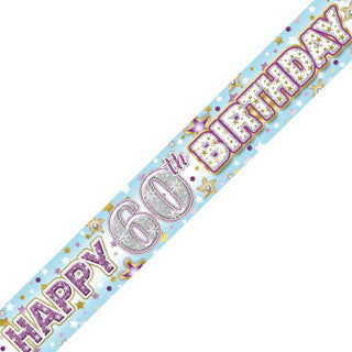 Happy 60th Birthday Celebration Banner