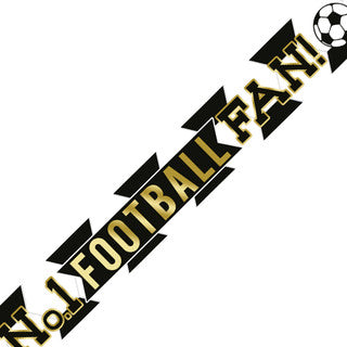 No.1 Fan Football Fan Black Banner