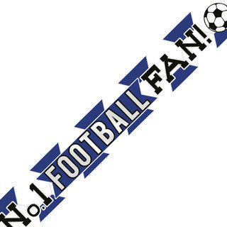 No.1 Fan Football Fan Blue Banner