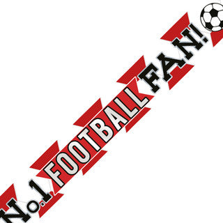 No.1 Fan Football Fan Red Banner