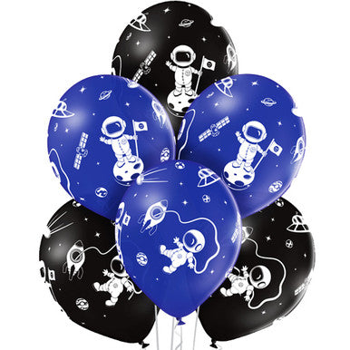Space Man Latex Balloons 6 Pack
